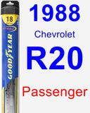 Passenger Wiper Blade for 1988 Chevrolet R20 - Hybrid