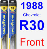 Front Wiper Blade Pack for 1988 Chevrolet R30 - Hybrid