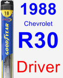 Driver Wiper Blade for 1988 Chevrolet R30 - Hybrid