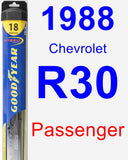 Passenger Wiper Blade for 1988 Chevrolet R30 - Hybrid