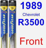 Front Wiper Blade Pack for 1989 Chevrolet R3500 - Hybrid