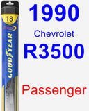 Passenger Wiper Blade for 1990 Chevrolet R3500 - Hybrid