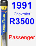 Passenger Wiper Blade for 1991 Chevrolet R3500 - Hybrid