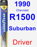 Driver Wiper Blade for 1990 Chevrolet R1500 Suburban - Hybrid