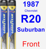 Front Wiper Blade Pack for 1987 Chevrolet R20 Suburban - Hybrid