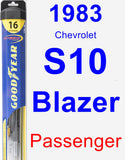 Passenger Wiper Blade for 1983 Chevrolet S10 Blazer - Hybrid