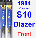 Front Wiper Blade Pack for 1984 Chevrolet S10 Blazer - Hybrid