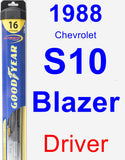 Driver Wiper Blade for 1988 Chevrolet S10 Blazer - Hybrid