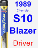 Driver Wiper Blade for 1989 Chevrolet S10 Blazer - Hybrid