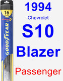 Passenger Wiper Blade for 1994 Chevrolet S10 Blazer - Hybrid