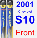 Front Wiper Blade Pack for 2001 Chevrolet S10 - Hybrid