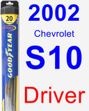 Driver Wiper Blade for 2002 Chevrolet S10 - Hybrid