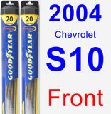 Front Wiper Blade Pack for 2004 Chevrolet S10 - Hybrid