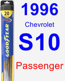 Passenger Wiper Blade for 1996 Chevrolet S10 - Hybrid