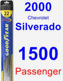 Passenger Wiper Blade for 2000 Chevrolet Silverado 1500 - Hybrid