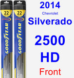 Front Wiper Blade Pack for 2014 Chevrolet Silverado 2500 HD - Hybrid