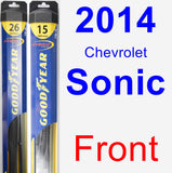 Front Wiper Blade Pack for 2014 Chevrolet Sonic - Hybrid