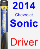 Driver Wiper Blade for 2014 Chevrolet Sonic - Hybrid