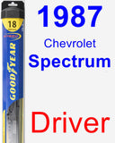 Driver Wiper Blade for 1987 Chevrolet Spectrum - Hybrid