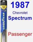 Passenger Wiper Blade for 1987 Chevrolet Spectrum - Hybrid