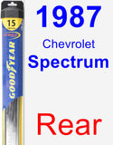 Rear Wiper Blade for 1987 Chevrolet Spectrum - Hybrid