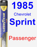 Passenger Wiper Blade for 1985 Chevrolet Sprint - Hybrid