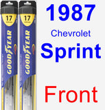 Front Wiper Blade Pack for 1987 Chevrolet Sprint - Hybrid