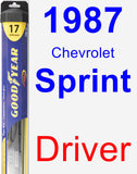 Driver Wiper Blade for 1987 Chevrolet Sprint - Hybrid