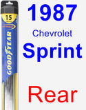 Rear Wiper Blade for 1987 Chevrolet Sprint - Hybrid