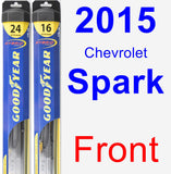 Front Wiper Blade Pack for 2015 Chevrolet Spark - Hybrid