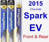 Front & Rear Wiper Blade Pack for 2015 Chevrolet Spark EV - Hybrid
