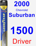 Driver Wiper Blade for 2000 Chevrolet Suburban 1500 - Hybrid