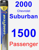 Passenger Wiper Blade for 2000 Chevrolet Suburban 1500 - Hybrid