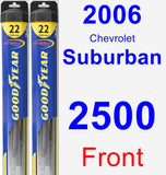 Front Wiper Blade Pack for 2006 Chevrolet Suburban 2500 - Hybrid