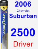 Driver Wiper Blade for 2006 Chevrolet Suburban 2500 - Hybrid