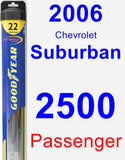 Passenger Wiper Blade for 2006 Chevrolet Suburban 2500 - Hybrid