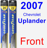 Front Wiper Blade Pack for 2007 Chevrolet Uplander - Hybrid