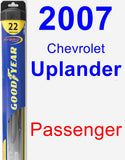 Passenger Wiper Blade for 2007 Chevrolet Uplander - Hybrid