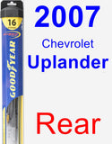 Rear Wiper Blade for 2007 Chevrolet Uplander - Hybrid