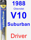 Driver Wiper Blade for 1988 Chevrolet V10 Suburban - Hybrid