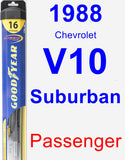 Passenger Wiper Blade for 1988 Chevrolet V10 Suburban - Hybrid