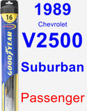 Passenger Wiper Blade for 1989 Chevrolet V2500 Suburban - Hybrid