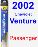 Passenger Wiper Blade for 2002 Chevrolet Venture - Hybrid