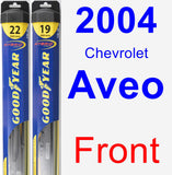 Front Wiper Blade Pack for 2004 Chevrolet Aveo - Hybrid