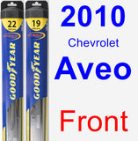 Front Wiper Blade Pack for 2010 Chevrolet Aveo - Hybrid