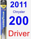 Driver Wiper Blade for 2011 Chrysler 200 - Hybrid