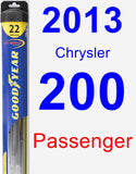 Passenger Wiper Blade for 2013 Chrysler 200 - Hybrid