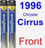Front Wiper Blade Pack for 1996 Chrysler Cirrus - Hybrid