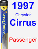 Passenger Wiper Blade for 1997 Chrysler Cirrus - Hybrid