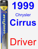 Driver Wiper Blade for 1999 Chrysler Cirrus - Hybrid